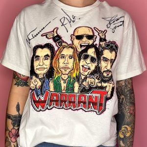 Warrant SIGNED band tour t-shirt  *Never worn*  RARE